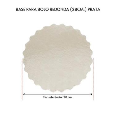 Imagem de Kit 10 Unidades Cake Board Para Bolo Redondo 28cm Prata - TAMAROZZI EM