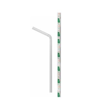 Imagem de Canudo bio flex sache papel 6 mm cristal pp c/ 3000 un. - STRAWPLAST