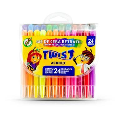 Imagem de Giz de Cera Retratil Twist Acrilex, 24 Cores