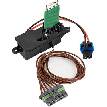 Imagem de Resistor de motor de ventilador dianteiro HVAC 973-407 com arnês da BlueStars - adequado para Chevy GMC 1996-2014 Express Savana 1500 C4500 C5500 C6500 C7500 Kodiak Topkick 1580560 22941007 3A11 041