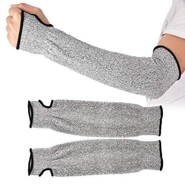 Imagem de Mangas Protetoras de Braço Resistentes a Cortes Yctze Nível 5, Protetores de Segurança Anti-abrasão e Queimaduras, Proteção de Braço, Ideal para Segurança Humana