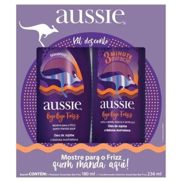 Imagem de Kit AUSSIE Bye Bye Frizz Shampoo 180ml + Condicionador Intensivo 236ml