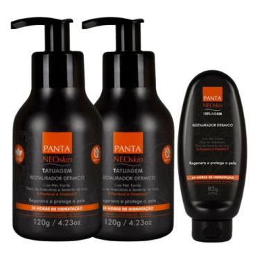 Imagem de Kit Cuidado com Tatuagem Panta Black: 2 Neo Skin 120 g + 1 Neo Skin 83