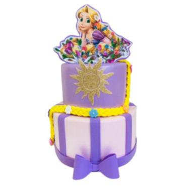 Imagem de Bolo Fake Enrolados Rapunzel - Catavento Festa dos Sonhos