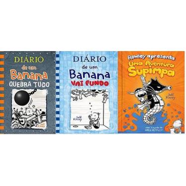 Imagem de KIT 3 LIVROS DIARIO DE UM BANANA VAI FUNDO + Quebra Tudo + Rowley Apre