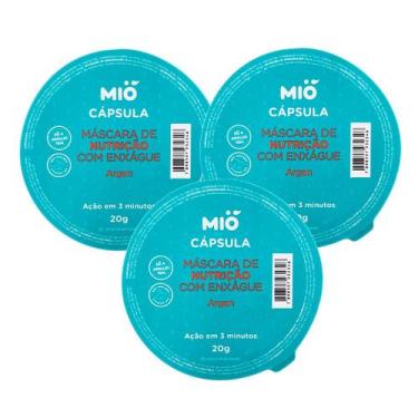 Imagem de Kit 3 Máscara de Nutrição Capilar Mió Argan Cápsula 20g