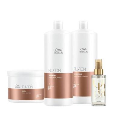 Imagem de Kit Wella Professionals Fusion Reflections Salon Total Oil Light (4 pr