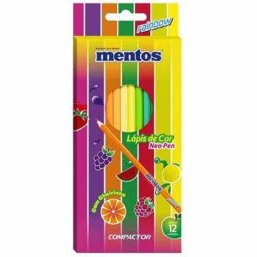 Imagem de Lápis de cor 12 cores Rainbow Neo-Pen com cheiro Mentos Compactor