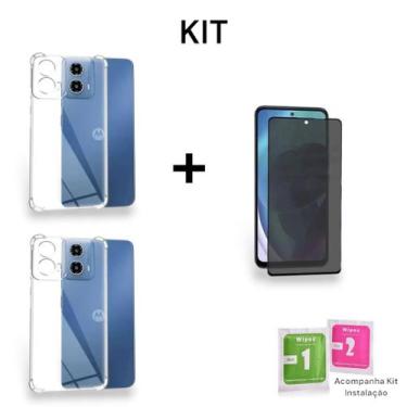 Imagem de 2UN Capa Anti Impacto Transparente Para Motorola Moto G04 + 1UN Pelícu