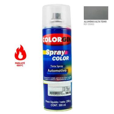 Imagem de Tinta Spray Automotiva Alumínio ALTA TEMPERATURA 300ml - COLORGIN