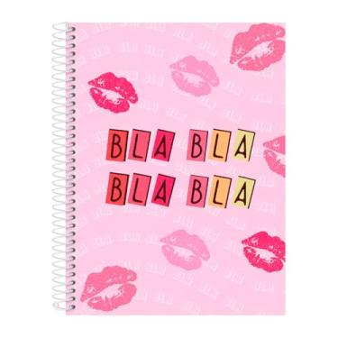 Imagem de Caderno Universitário 10 Matérias Euforia Bla Bla Rosa