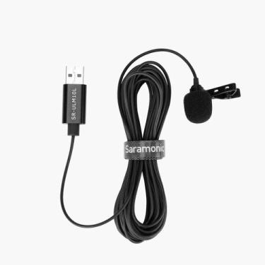 Imagem de Microfone lapela plug usb de 6m para computador - SARAMONIC