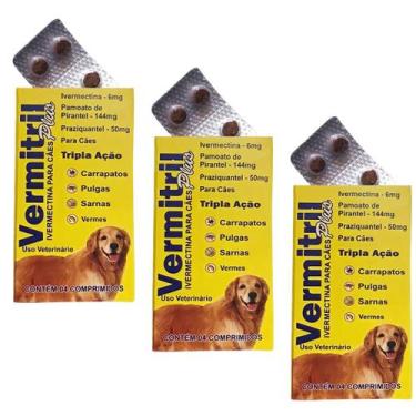 Imagem de Comprimidos Mastigáveis Anti Carrapato, Pulga, Verme e Sarna Vermitril