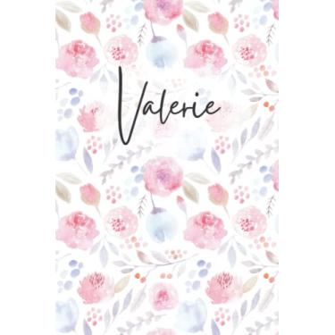 Imagem de Valerie Notebook: Floral Valerie Journal, flowery Pattern Notepad, Valerie Diary Lined Paper, 6 X 9 Inch, 120 Pages