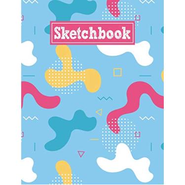 Imagem de Sketchbook: 8.5 x 11 Notebook for Creative Drawing and Sketching Activities with Color Memphis Themed Cover Design