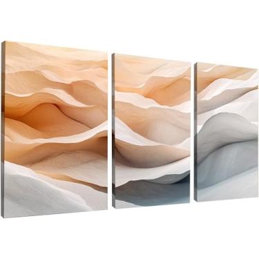 Imagem de Kit 3 Quadros Decorativos Canvas 40x50 cm, Abstrato, Arte Para Quarto, Sala, Corredor