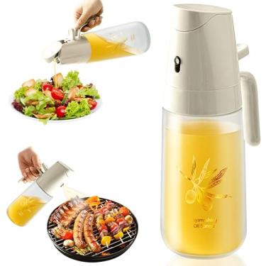 Imagem de Sysmashing Dispensador de óleo 2 em 1, pulverizador de óleo, dispensador de óleo para spray de cozinha, garrafa de azeite de oliva de 500 ml, cozinha, salada, fritura, vinagre, frasco spray de