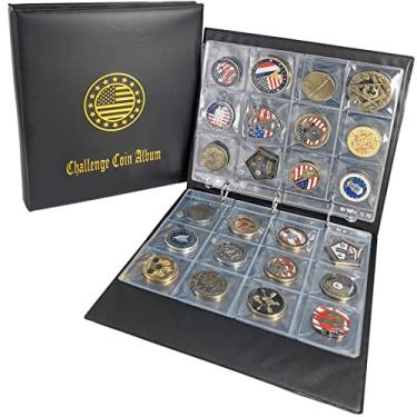 Imagem de Álbum de exibição da coleção Challenge Porta-moedas comporta 120 moedas, fichas, carimbos, medalhões, crachás