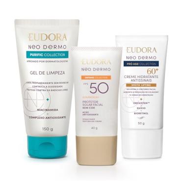 Imagem de Combo Neo Dermo: Protetor Solar FPS 50 40g + Gel de Limpeza Facial 150g + Creme Facial 60+ 50g