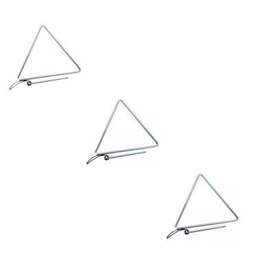 Imagem de Kit 3 TRIÂNGULO PHX MUSIC 25CMX8MM 79 CROMADO BATEDOR CORDÃO