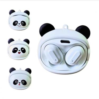 Imagem de Fone de Ouvido Bluetooth 5.3, Design Anime Kawaii, 4-5h Autonomia, Carregamento Tipo C, Case 200mAh (Panda)