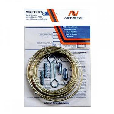 Imagem de Varal De Aco Multi 20Mt 3,30Mm C/Kit - ART VARAL