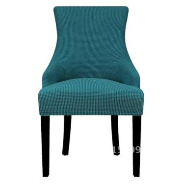 Imagem de HZSZXG Capa de cadeira de veludo tamanho XL com braço inclinado, capa de cadeira com encosto tipo asa, capa de assento para festa de hotel, banquete, 6,1 peças