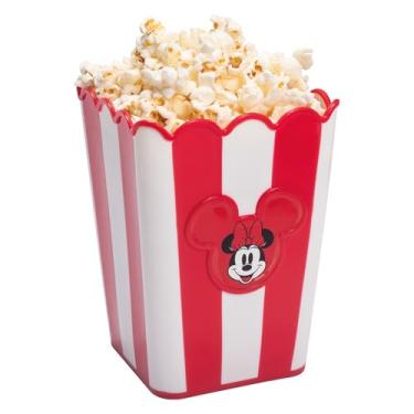 Imagem de Pote Pipoca Quadrado Retrô Minnie Vermelha Plasútil