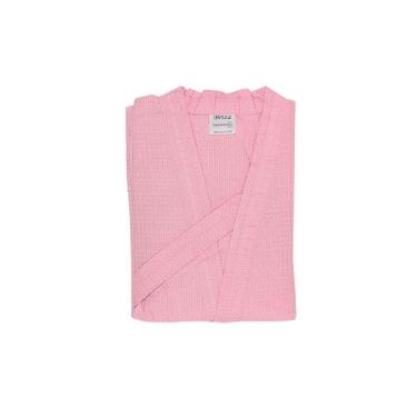 Imagem de Roupão Piquê Adulto 100% Algodão Briza Rosa 5008 Tamanho M