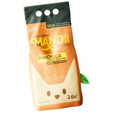 Imagem de Granulado Sanitário para Gatos Areia Higiênica de Mandioca com Fibras 