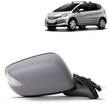 Imagem de Retrovisor Fit 2009 2010 2011 2012 2013 2014 Primer Eletrico Com Pisca