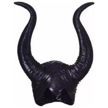 Imagem de Chifre Malévola Fantasia Halloween Cosplay Carnaval Preto - H2, Preto