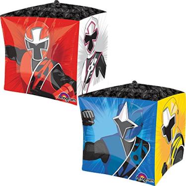 Imagem de Mayflower Products Balão quadrado Power Ranger Ninja Steel de 38 cm (cada) - 1 unidade - unissex - crianças, fãs dos Power Rangers
