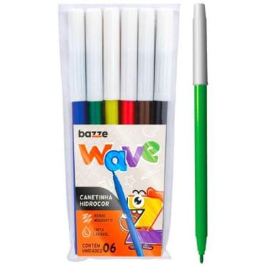 Imagem de Canetinha Hidrocor Wave com 6 Unid. - Bazze