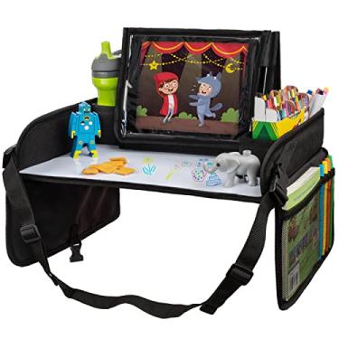 Imagem de Lusso Gear - Mesa de colo infantil, mesa dobrável para atividades de avião e viagem, preta