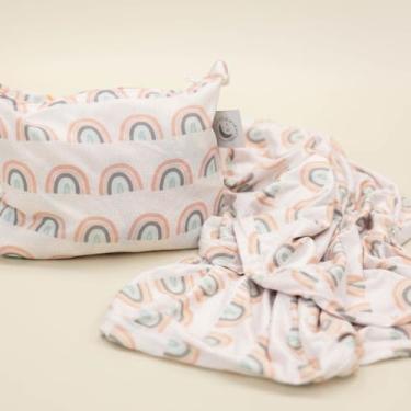 Imagem de Beddy's Cobertor de viagem infantil para avião ou carro, embalável com bolsa de transporte portátil, cobertor leve de dupla face super macio e aconchegante, perfeito para viajantes, viagens