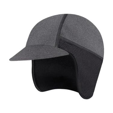 Imagem de Dynwave Chapéu de ciclismo inverno ciclismo boné respirável à prova de vento baggy chapéu esportivo forro boné para correr esqui acampamento tempo frio, Cinza