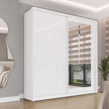 Imagem de Guarda Roupa Casal com 2 Portas de Correr 2 Gavetas e Espelho 240849 L