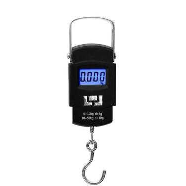 Imagem de Balança Portátil Digital de Mão Com Gancho Mala Bagagem Pesca Alça Mala Até 50kg Alta Precisão