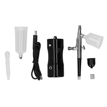 Imagem de Mini Kit de Aerógrafo Sem Fio Sem Fio Portátil, Conjunto de Pistolas de Escova de Ar Sem Fio Conjunto para Pintura de Modelo de Tatuagem, Kit de Escova de Ar Recarregável Com 3