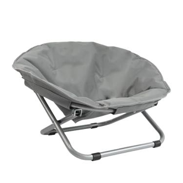 Imagem de Ｂｅｓｇａ Cama de animais de estimação elevada dobrável e aconchegante berço respirável descanso portátil adormecido com moldura de metal mobiliário de mobília, Cinza