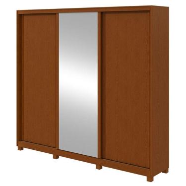 Imagem de Guarda Roupa Casal Forma 230 3 Portas Frassino Off White Flex com Espelho Glass e Pés – Lopas