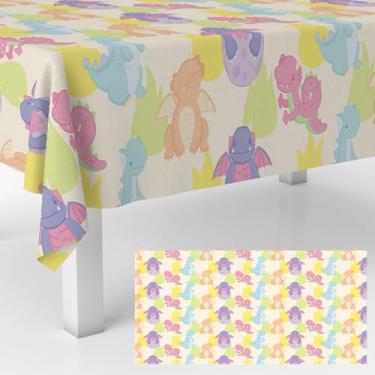 Imagem de Toalhas de mesa Pterossauro, decorações de dragão de fogo, à prova d'água, para festa de aniversário, chá de bebê, tema de dinossauro, artigos de festa, piquenique, jantar, cozinha, mesa, buffet