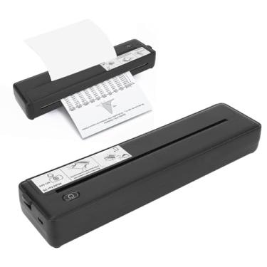 Imagem de Impressora Térmica Sem Tinta, Impressora Sem Fio Portátil, Design Compacto, Suporta o Tamanho Letra A4 / US 203DPI de Alta Resolução, Compatível Com IOS e, Com Bateria (Preto)