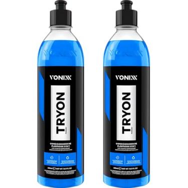 Imagem de Kit 2 Tryon Vonixx 3 em 1 Condicionador de Plásticos e Borrachas Automotivas Acabamento Acetinado Alta Durabilidade Base d’Água com SiO2 Toque Seco