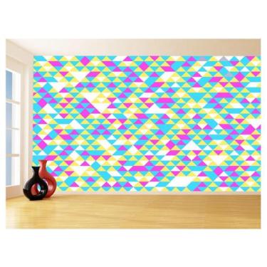 Imagem de Papel De Parede Geométrico Triângulos Abstrato 3,5M Gmt54 - Você Decor