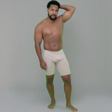 Imagem de Shorts De Compressão Masculino - Fanáticos Por Cintas, Bege, GG