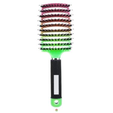 Imagem de Escova desembaraçadora para cabelos cacheados molhados | Design de nylon com dentes largos | Ferramenta para prevenção de pontas duplas (cerdas A4)