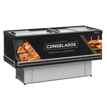 Imagem de Expositor Ilha Dupla Ação Plus 1,90m - Vidros Deslizantes GESV-190R/PR/220V - Gelopar