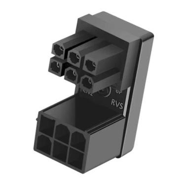 Imagem de Adaptador 180 Graus Energia Placa De Video Gpu 6 Pinos - Chroma Tech